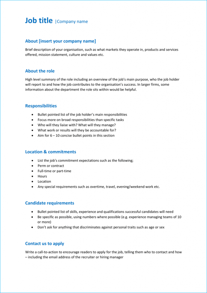 How To Create A Job Description Template Pdf Template Vrogue